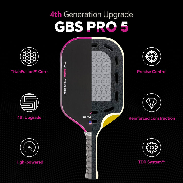 VN Vợt bóng chày GBS Pro 5 TitanControl 16MM bán trước tại | Bản nâng cấp thế hệ thứ 4 - GBSPICKLEBALL