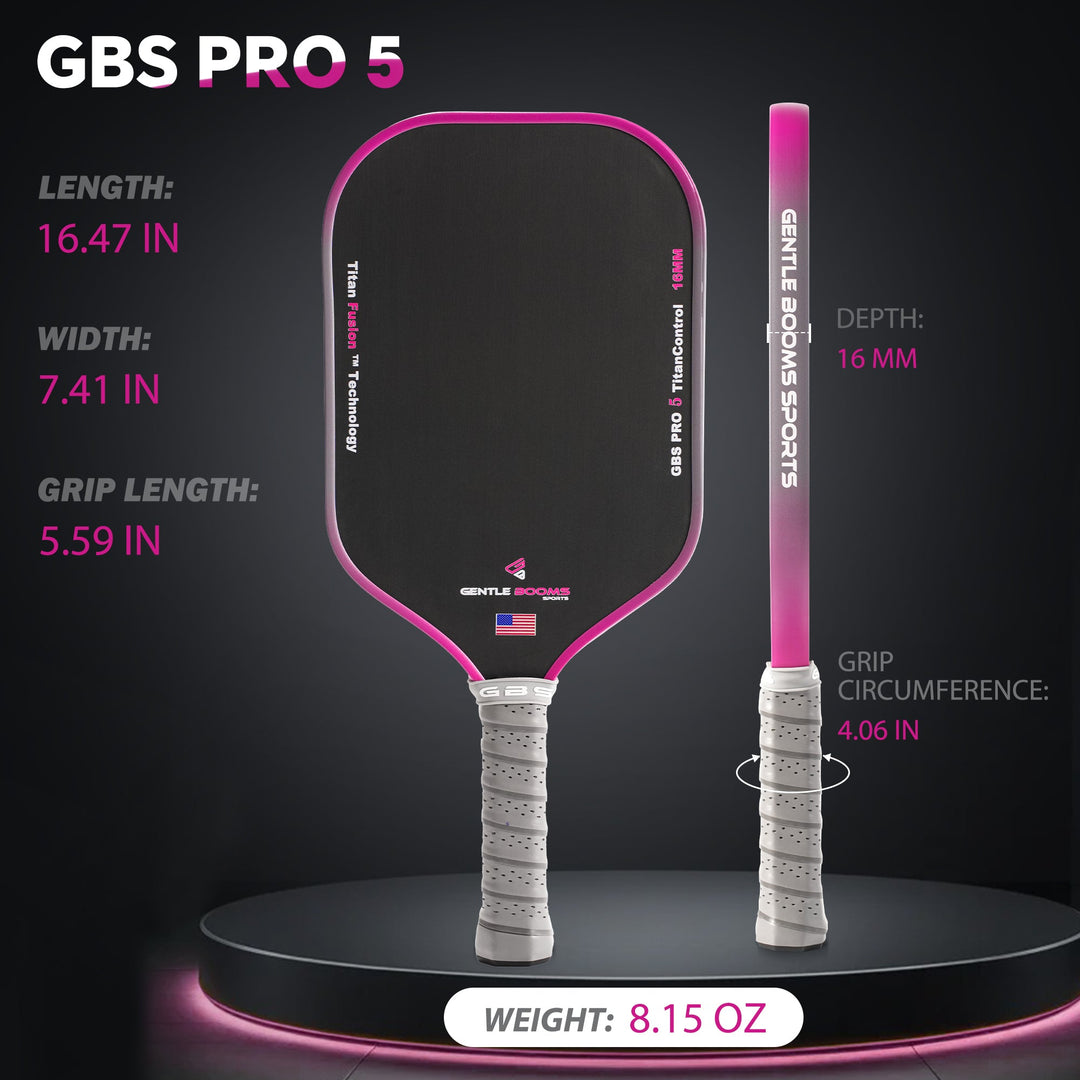VN Vợt bóng chày GBS Pro 5 TitanControl 16MM bán trước tại | Bản nâng cấp thế hệ thứ 4 - GBSPICKLEBALL