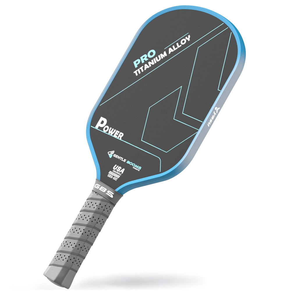 T700 Carbon Fiber Pickleball Paddle (GBS002) with Aerospace - Grade Ultra - Light Nano - Titanium Alloy Core & Face（BLUE） - GBSPICKLEBALL