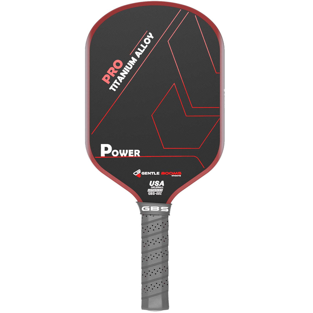 T700 Carbon Fiber Pickleball Paddle (GBS002) with Aerospace - Grade Ultra - Light Nano - Titanium Alloy Core & Face（RED） - GBSPICKLEBALL