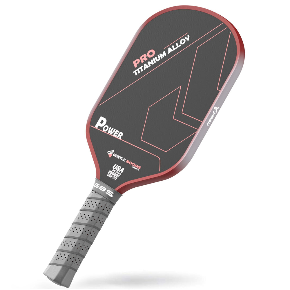 T700 Carbon Fiber Pickleball Paddle (GBS002) with Aerospace - Grade Ultra - Light Nano - Titanium Alloy Core & Face（RED） - GBSPICKLEBALL