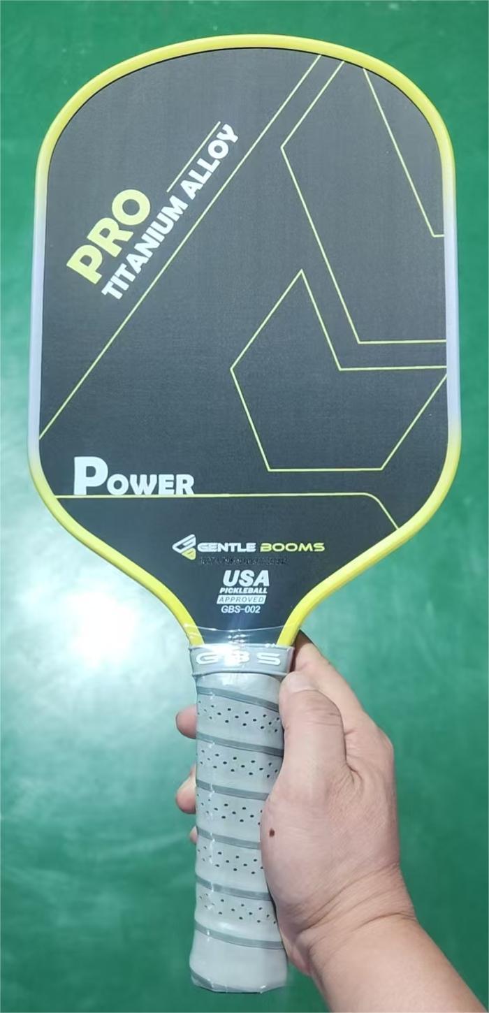 T700 Carbon Fiber Pickleball Paddle (GBS002) with Aerospace - Grade Ultra - Light Nano - Titanium Alloy Core & Face（Yellow） - GBSPICKLEBALL