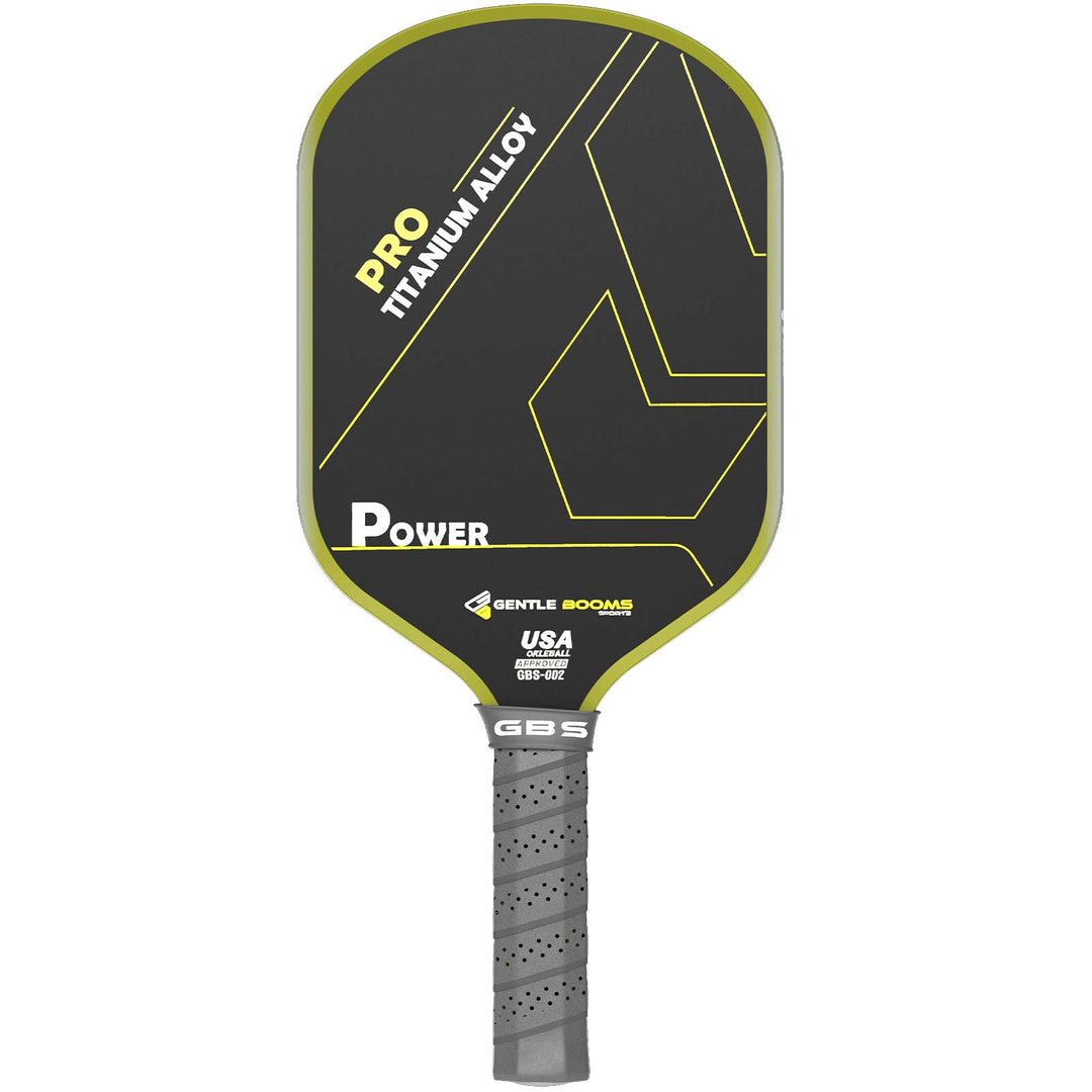 T700 Carbon Fiber Pickleball Paddle (GBS002) with Aerospace - Grade Ultra - Light Nano - Titanium Alloy Core & Face（Yellow） - GBSPICKLEBALL
