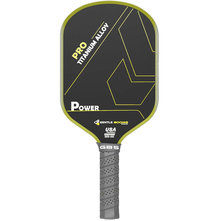 T700 Carbon Fiber Pickleball Paddle (GBS002) with Aerospace - Grade Ultra - Light Nano - Titanium Alloy Core & Face（Yellow） - GBSPICKLEBALL