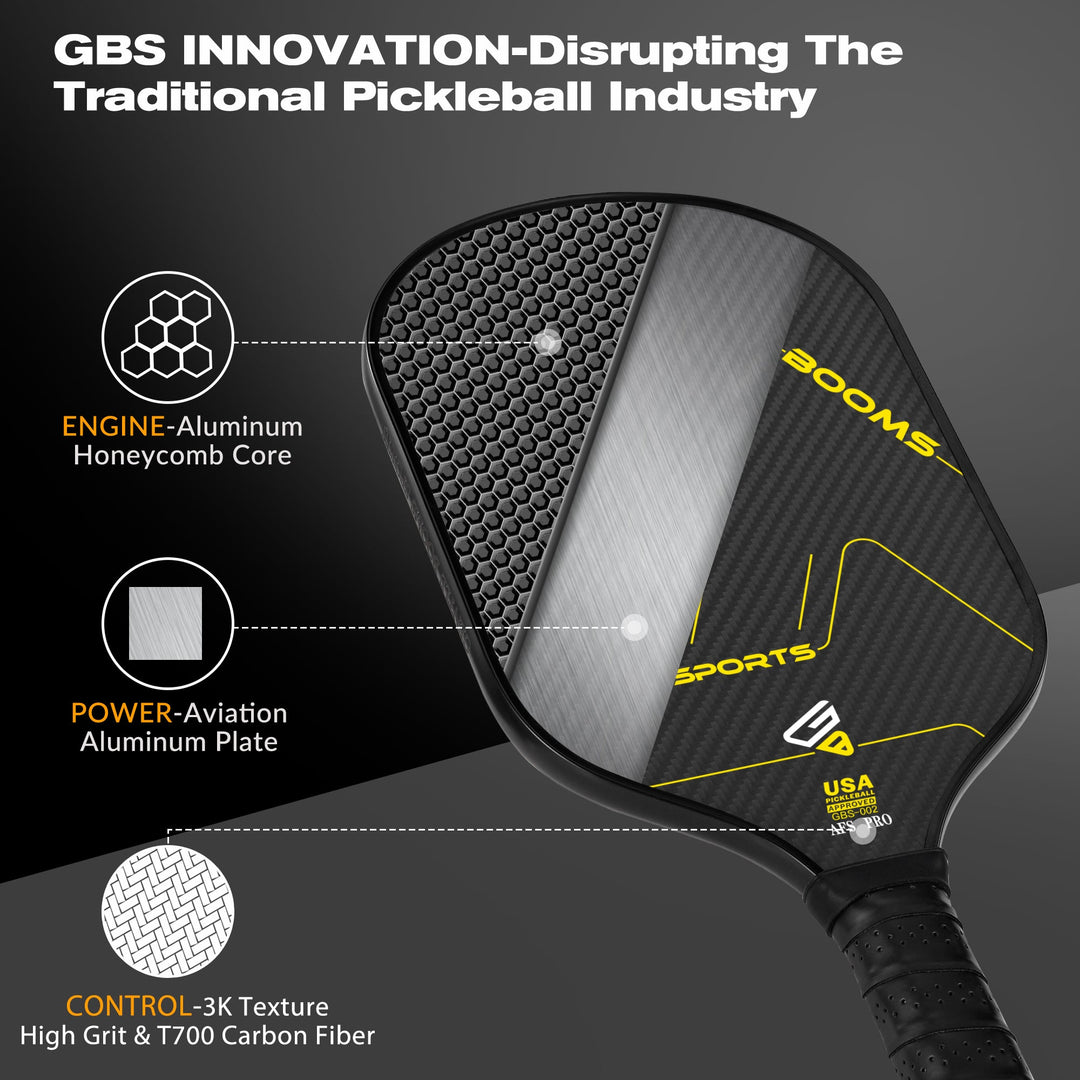 US GBS Pickleball Paddle - AFS Pro（GBS002）(T700 Carbon Fiber&Titanium - Aluminum） - GBSPICKLEBALL